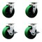 Service Caster Tool Box Caster Wheel Set 5'' Green Poly on Cast Iron Swivel Casters, 4PK TOOL-SCC-20S520-PUB-GB-2-TLB-2 - alternate 1